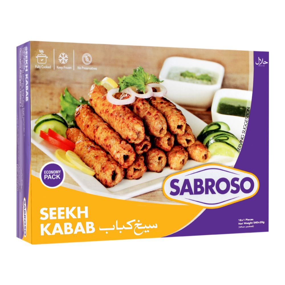 Sabroso Chicken Seekh Kabab 18 Pcs 540 gm