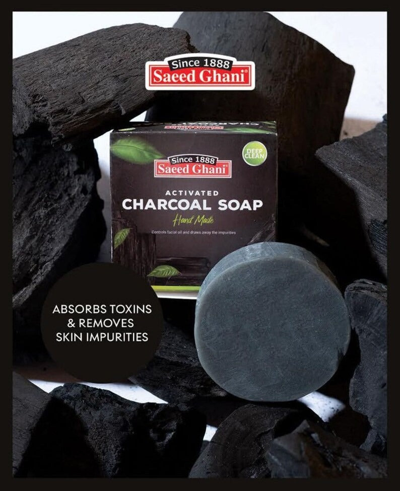 Saeed Ghani Hand Made Activated Charcoal Soap 90 gm