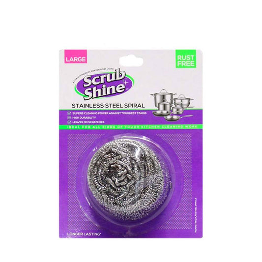 Scrub Shine Stainless Steel Spiral Regular