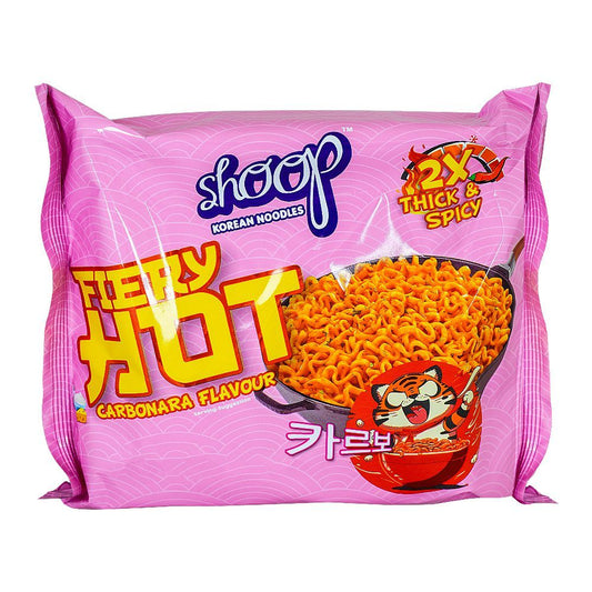 Shan Shoop Korean Noodles Fiery Hot Carbonara 140 gm