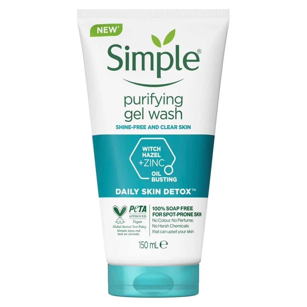 Simple Purifying Gel Wash Shine-free And Clear Skin 150ml