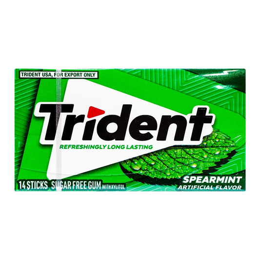 Trident Spearmint Bubble Gum 14 Sticks