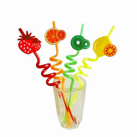 Twist Drink Straw 4 Pcs