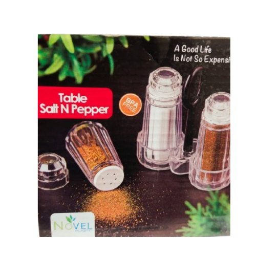 2 Piece Acrylic Plastic Salt and Pepper Shaker