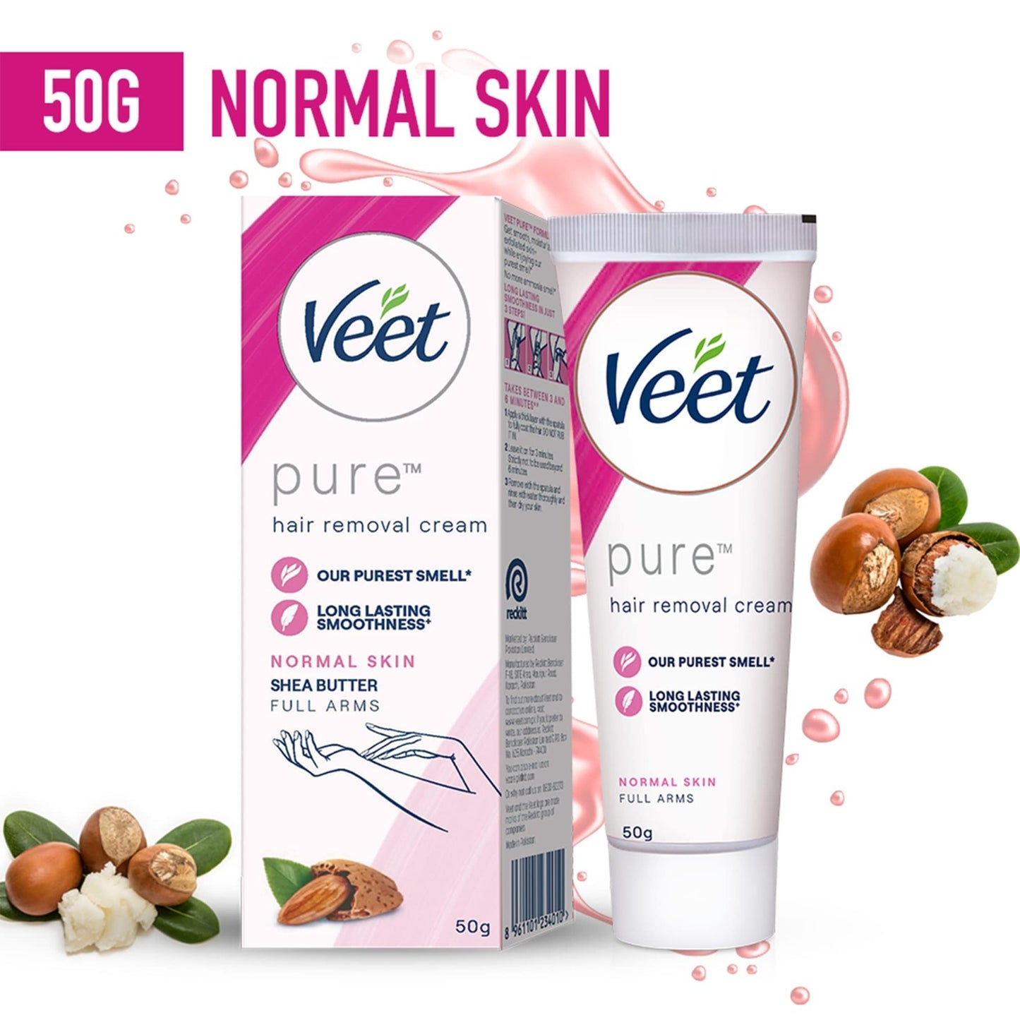 Veet Pure Hair Removal Cream Normal Skin 50 gm