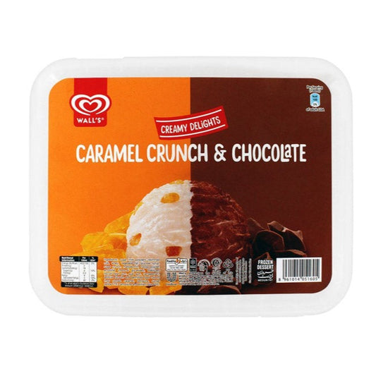 Wall's Chocolate & Caramel Crunch, Tub 1.4 Liters