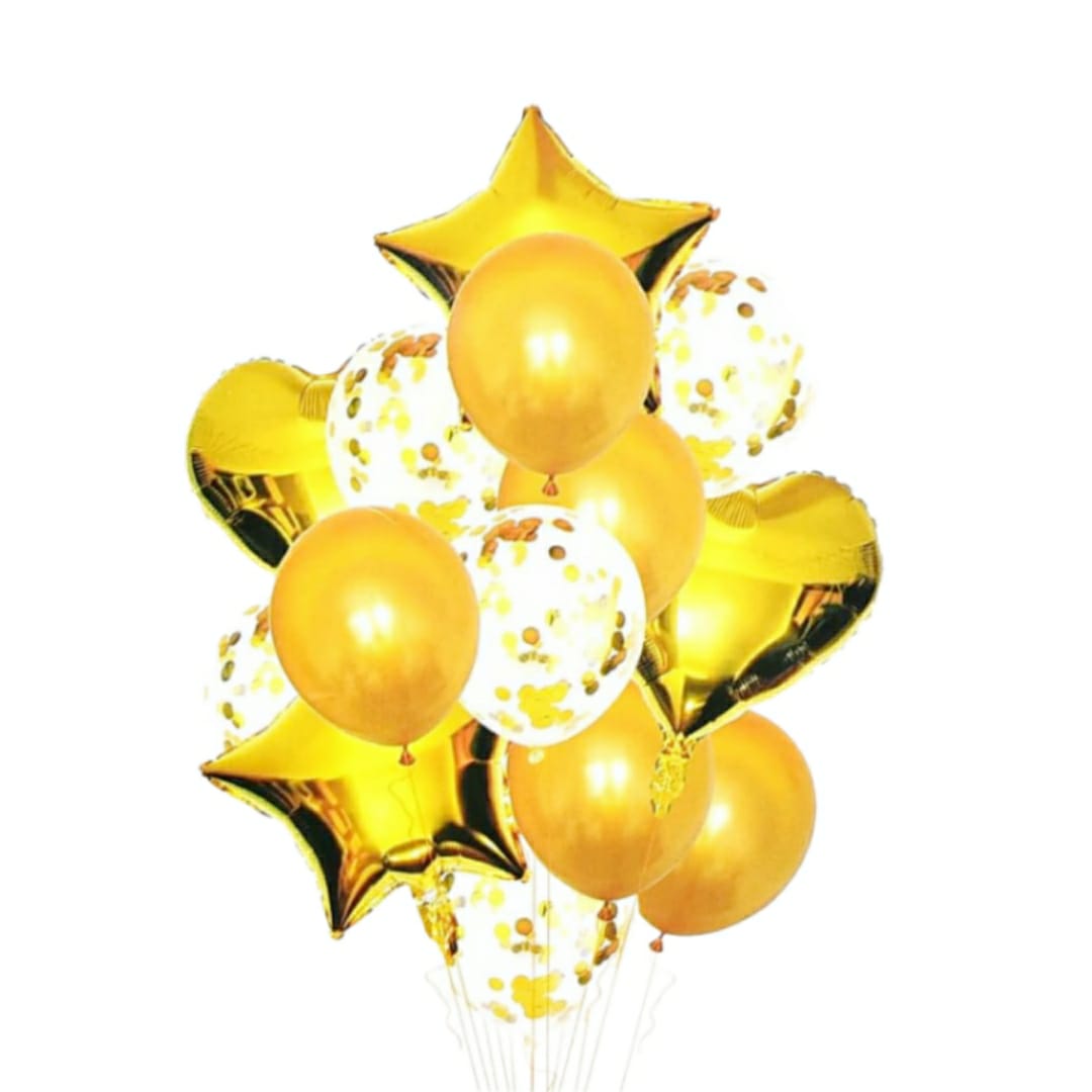 Party Balloons Golden ( 14 Pcs )