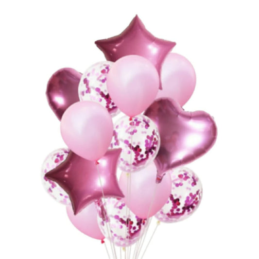 Party Balloons Pink ( 14 Pcs)