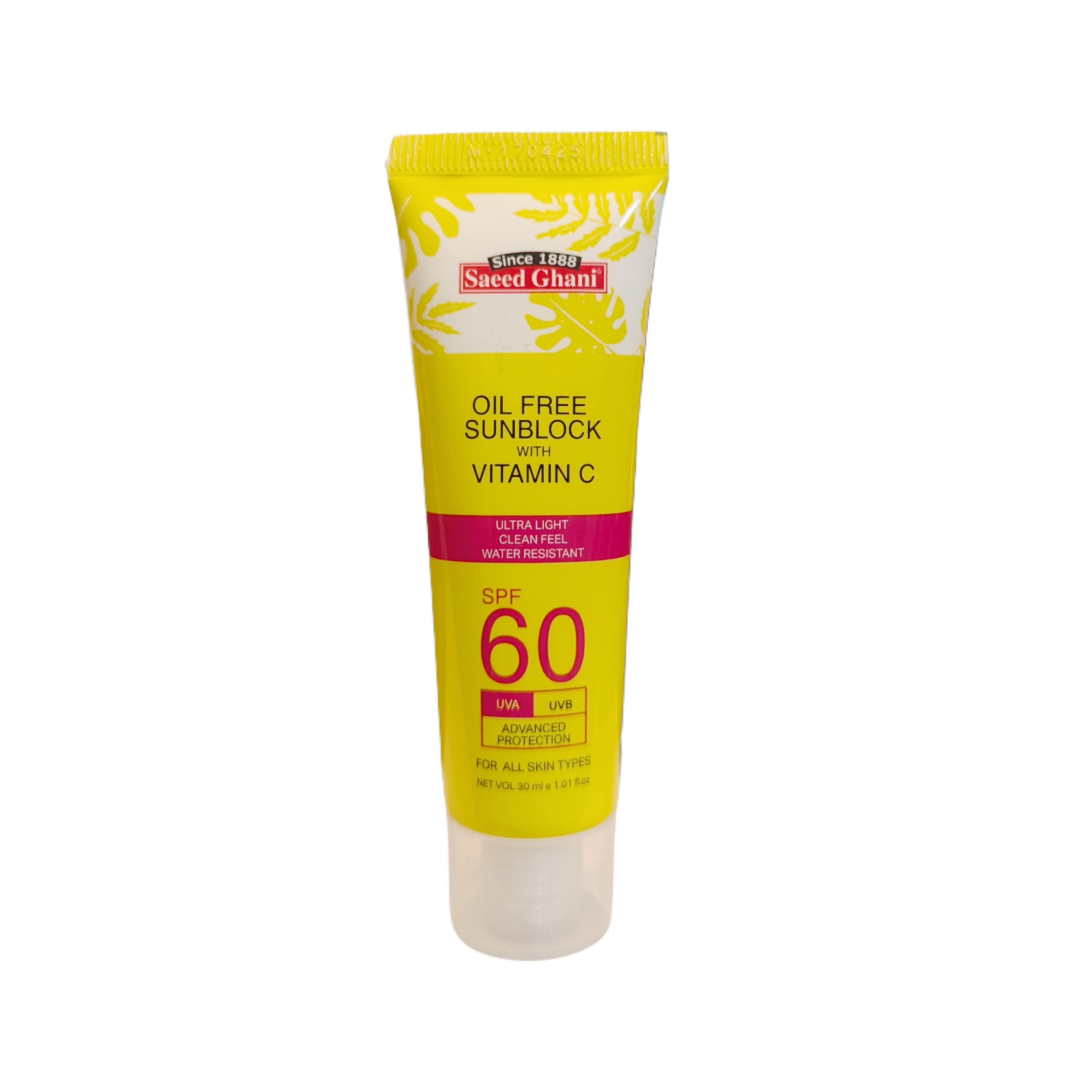 Saeed Ghani Oil Free Sun Block Vitamin C 30 ml – Lahore Basket