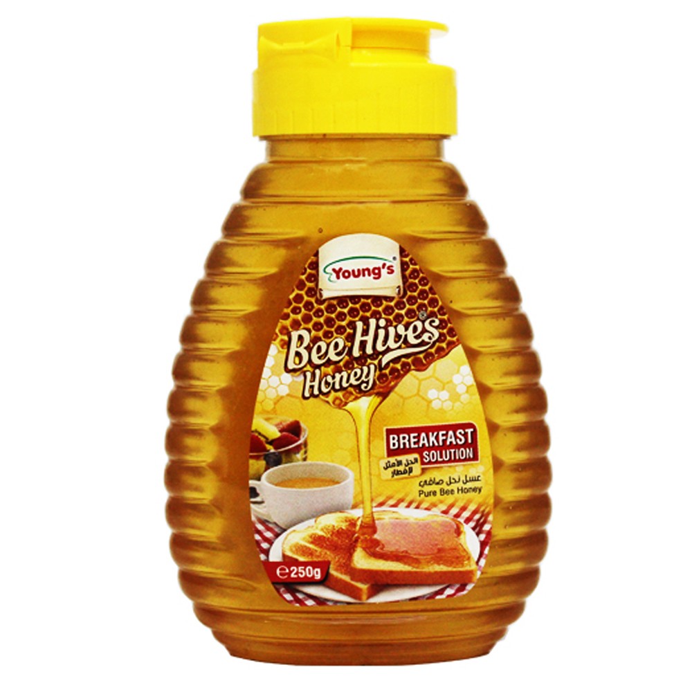 Youngs Bee Hive Honey Squeeze Bottle 250 ml