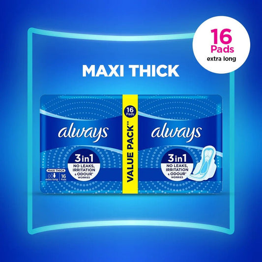 Always Maxi Thick Extra Long Value Pack 16 Pads - Lahore Basket