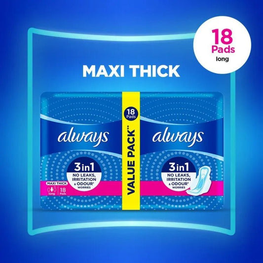 Always Ultra Maxi Thick long Value Pack 18 pads - Lahore Basket