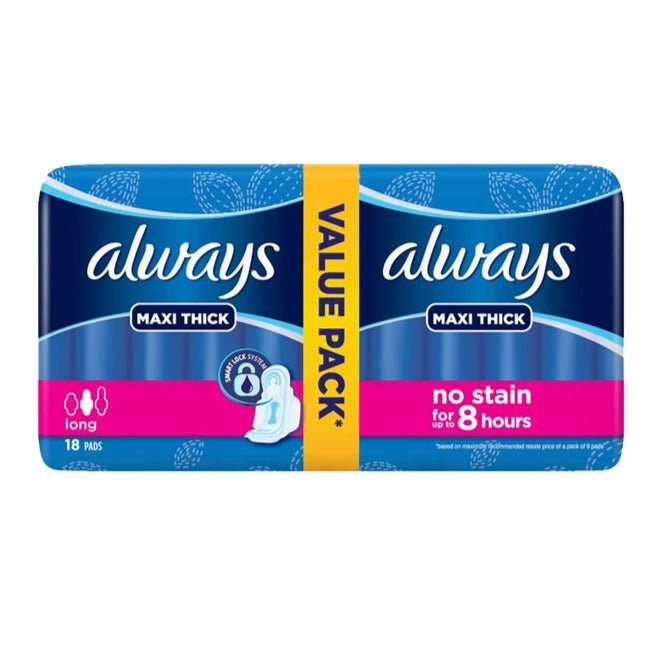 Always Ultra Maxi Thick long Value Pack 18 pads - Lahore Basket