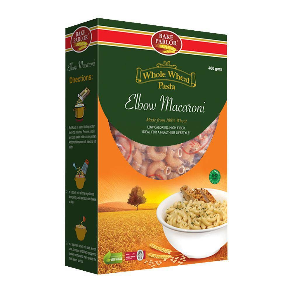 Bake Parlor Whole Wheat Pasta Elbow Macaroni 400 gm - Lahore Basket