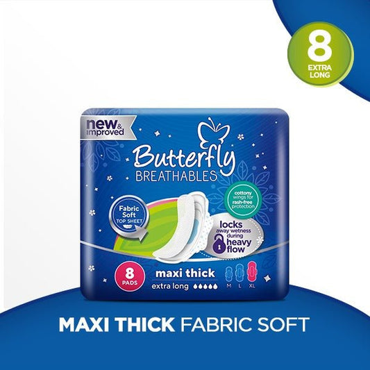 Butterfly Breathable Maxi Thick 8 Extra Long Pads - Lahore Basket