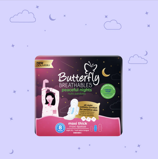Butterfly Breathables PeaceFul Nights nuits paisibles 8 Pads