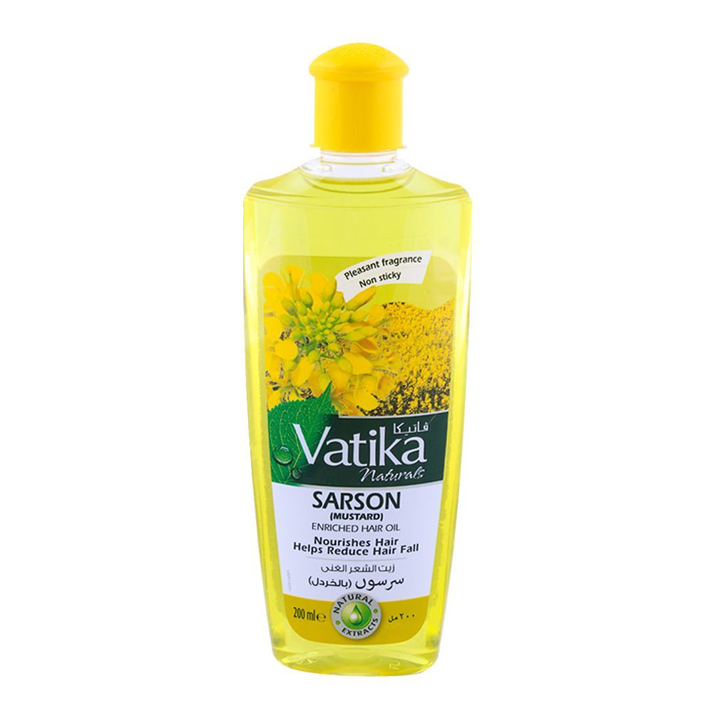 Dabur Vatika Sarson(Mustard) Enriched Reduce Hair Fall Oil 100 ml - Lahore Basket