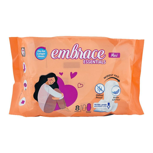 Embrace Maxi Essentials 8 Extra Long Pads - Lahore Basket