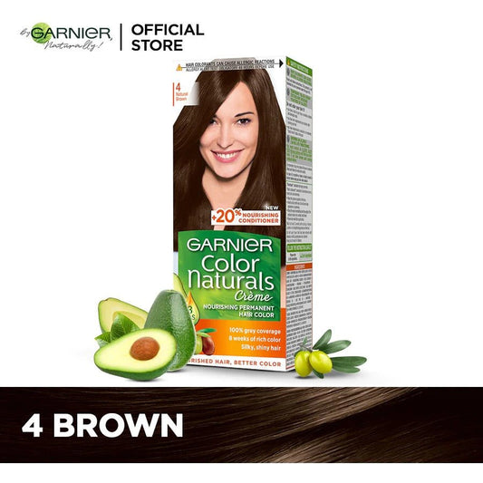 Garnier Color Naturals Permanent Hair Color 4 Natural Brown - Lahore Basket