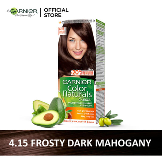 Garnier Color Naturals Permanent Hair Color 4.15 Frosty Dark Mahogany - Lahore Basket