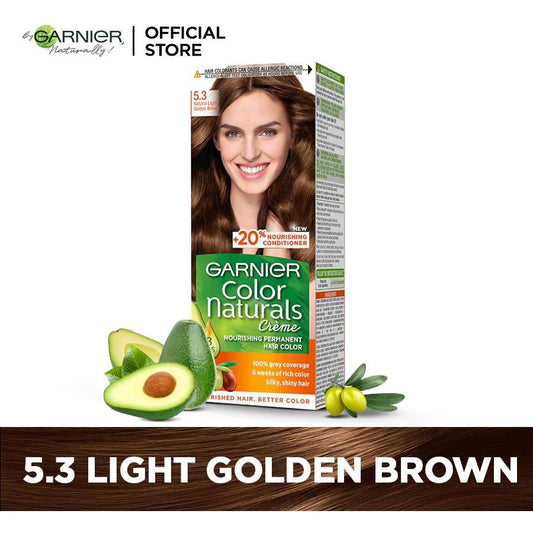 Garnier Color Naturals Permanent Hair Color 5.3 Natural Light Golden Brown - Lahore Basket