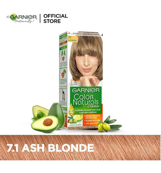 Garnier Color Naturals Permanent Hair Color 7.1 Natural Ash Blond - Lahore Basket