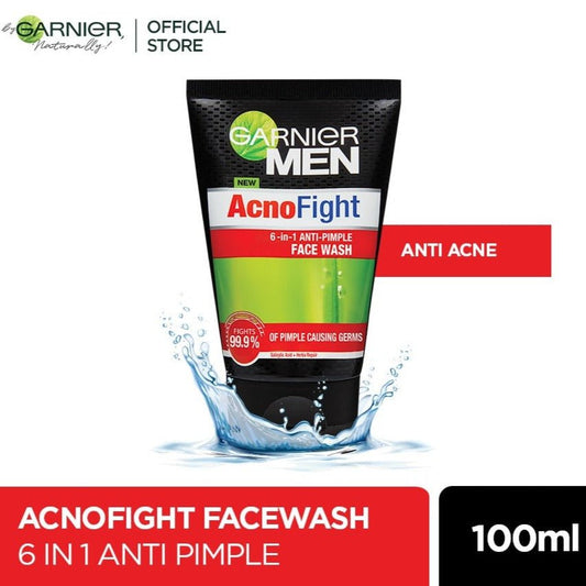 Garnier Men Acno Fight Anti - Pimple Face Wash 100 gm - Lahore Basket