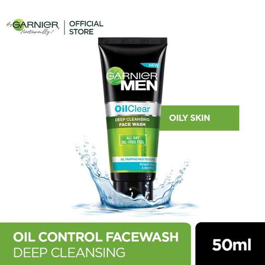 Garnier Men Oil Clear Deep Cleansing Face Wash 50 gm - Lahore Basket