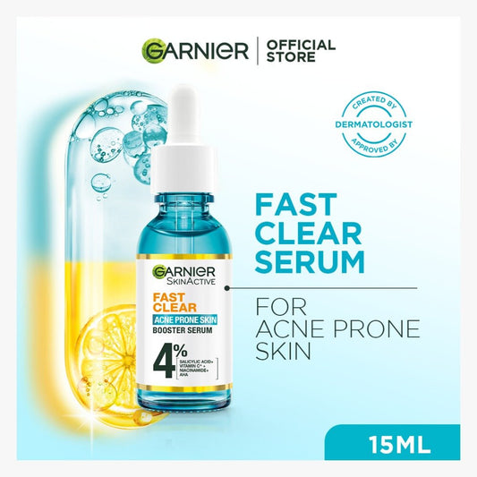 Garnier Skin Active Fast Clear Booster Face Serum For Acne Prone Skin With Salicylic Acid 15 ml - Lahore Basket