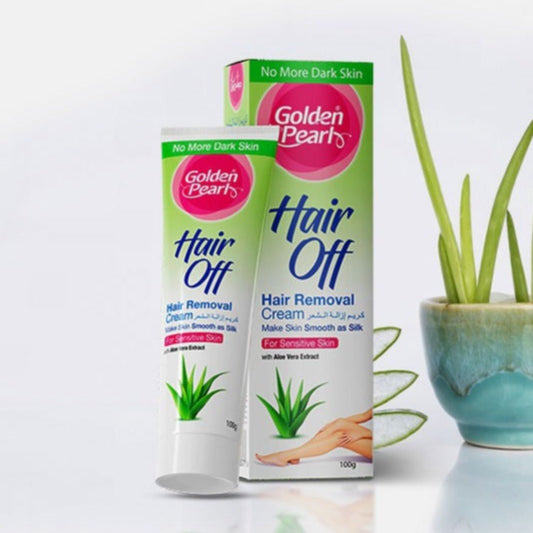 Golden Pearl Hair Off Hair Removal Cream Aloe Vera 100 gm Tube - Lahore Basket