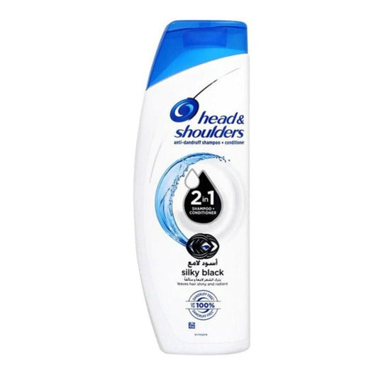 Head & Shoulders Silky Black 2 - In - 1 Anti - Dandruff Shampoo+Conditioner 190 ml - Lahore Basket