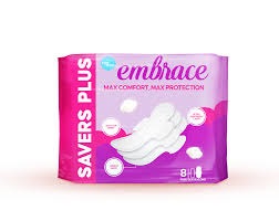 Embrace Max Comfort, Max Protection Extra Long 8 Pads Saver Plus