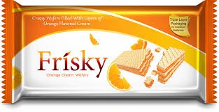 Innovative Frisky orange Cream Wafers 85 gm - Lahore Basket