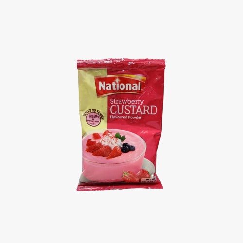 National Strawberry Custard Flavoured Powder 45 gm - Lahore Basket