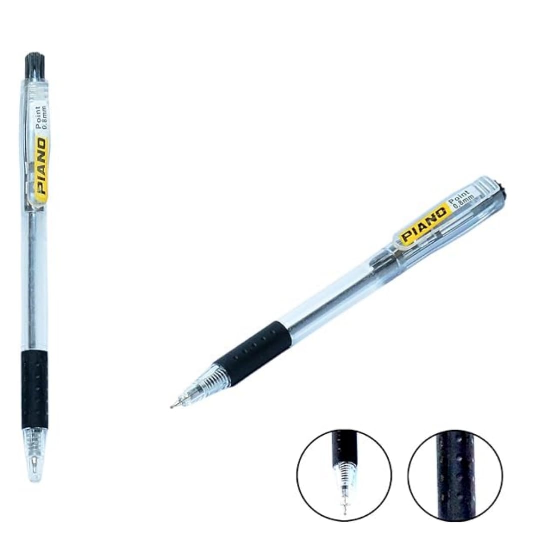 Piano Point Ball Pens 0.8mm ( Black ) - Lahore Basket