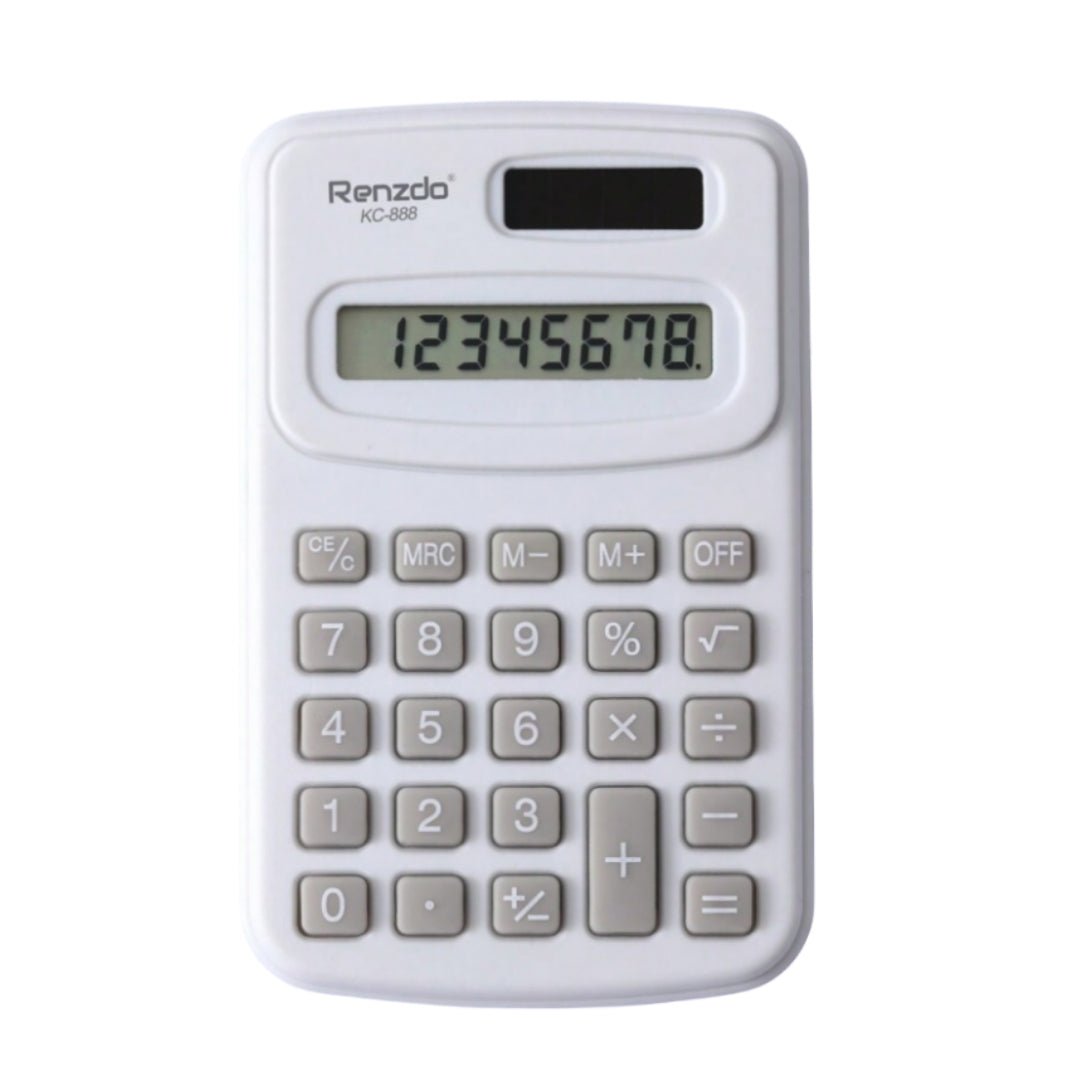 Renzdo Mini Calculator White - Lahore Basket
