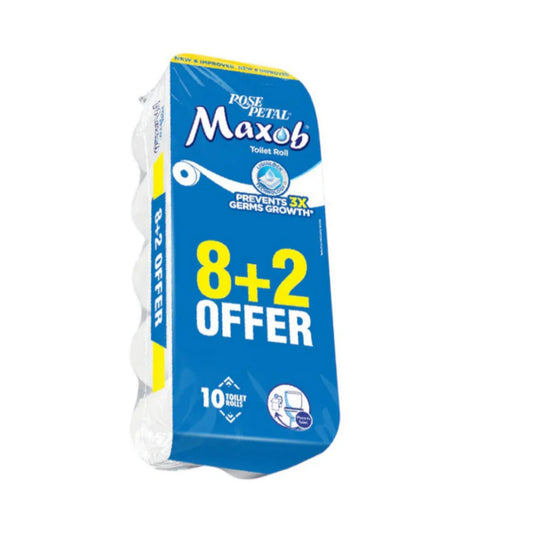 Rose Petal Maxob Toilet Roll 8+2 Offer