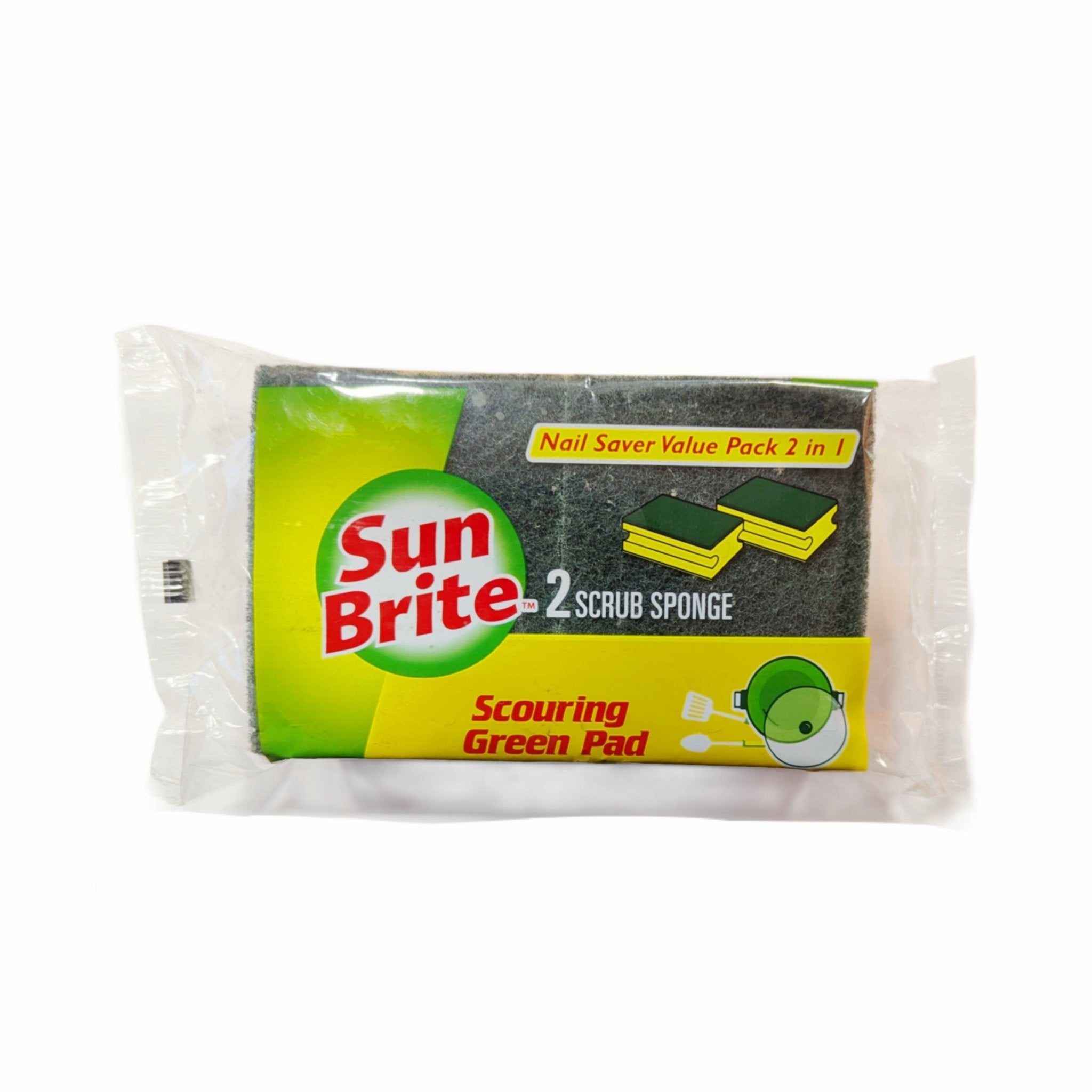 Sun Brite 2 Scrub Sponge Nail Saver Pack 2 in 1 – Lahore Basket