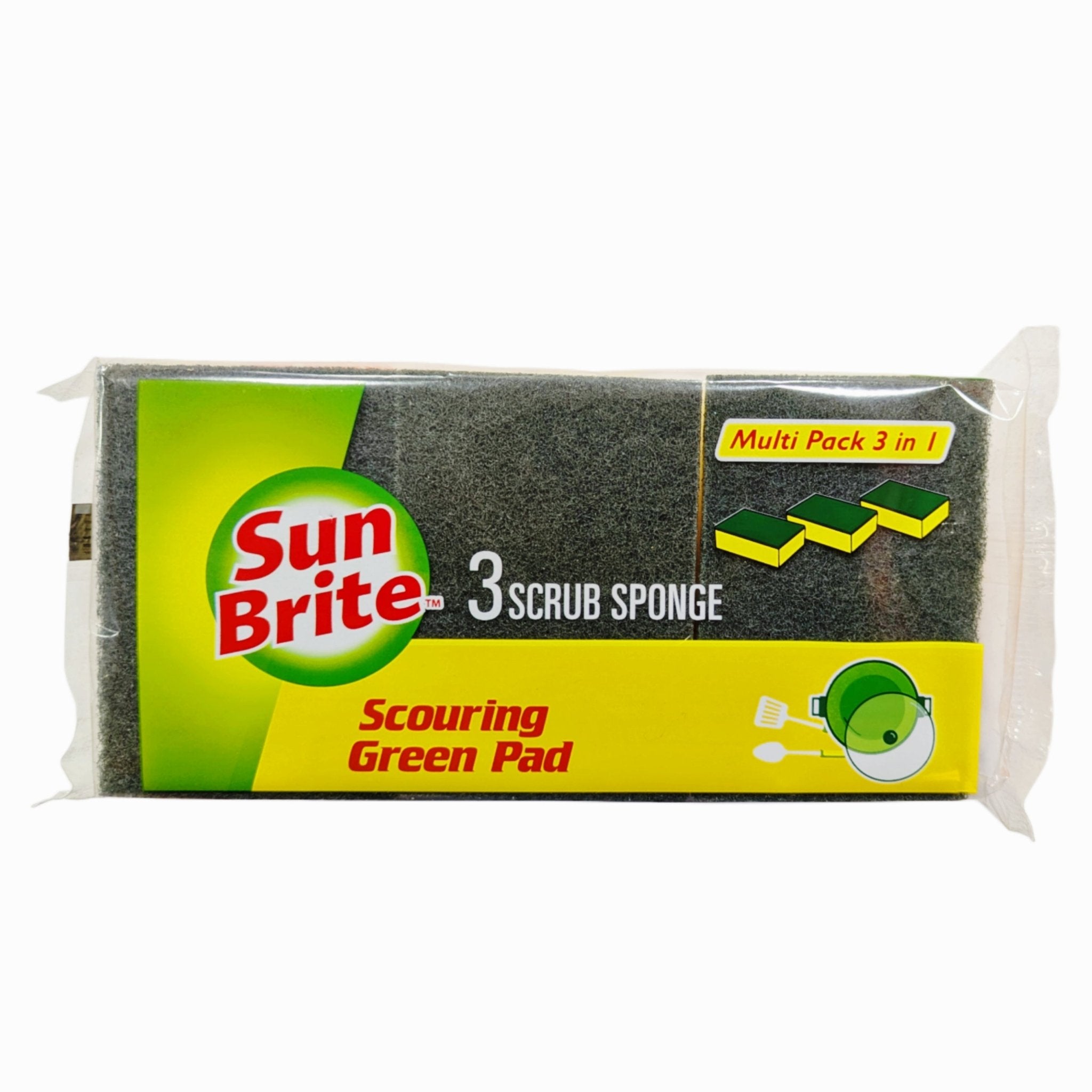 Sun Brite 3 Scrub Sponge Multi Pack 3 in 1 – Lahore Basket