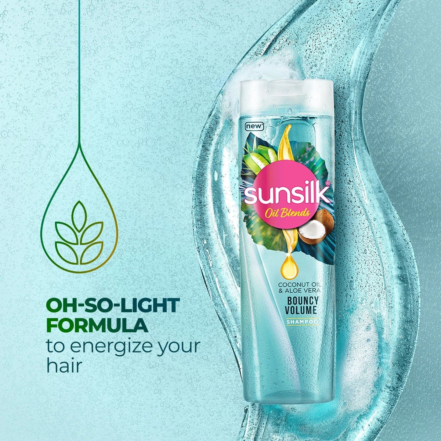 Sunsilk Oil Blends Coconut Oil & Aloe Vera Shampoo 380 ml - Lahore Basket