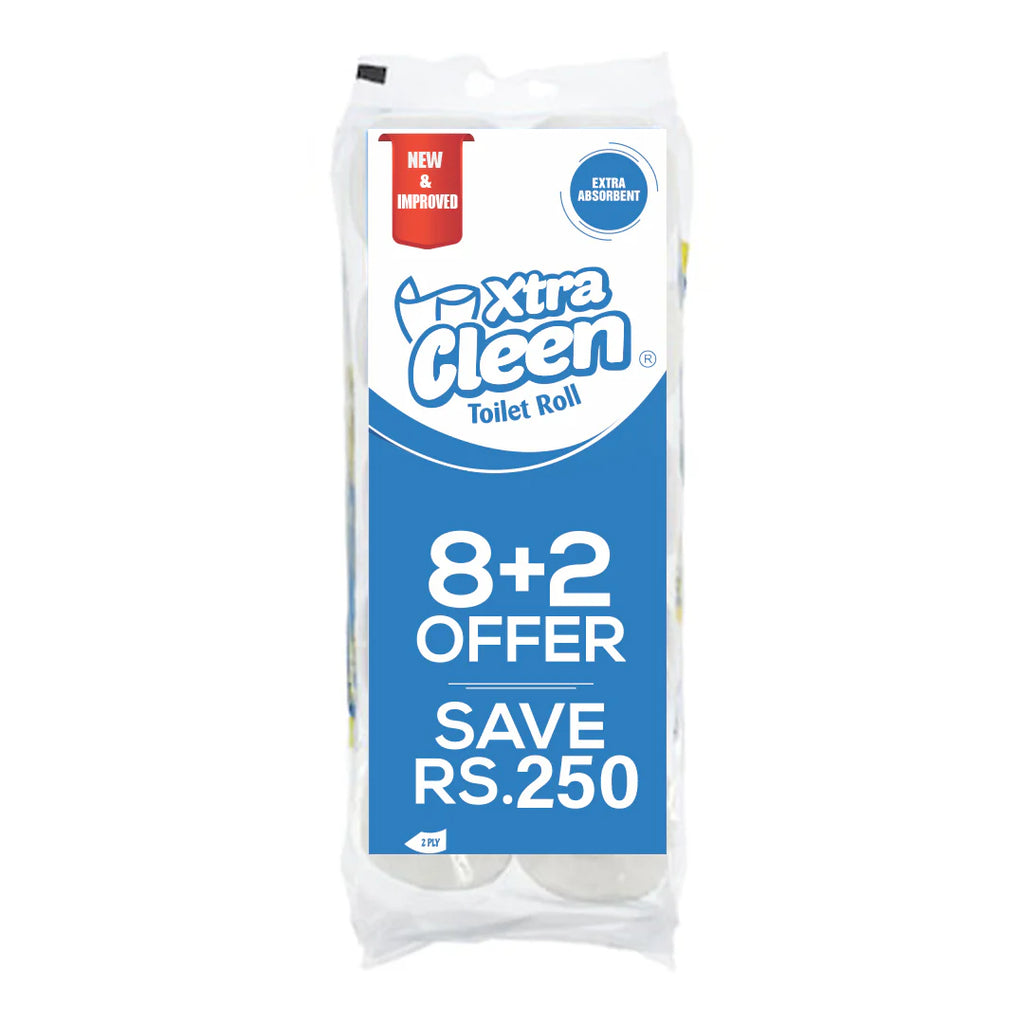 Xtracleen Toilet Roll 8+2 (Pack of 10) – Lahore Basket