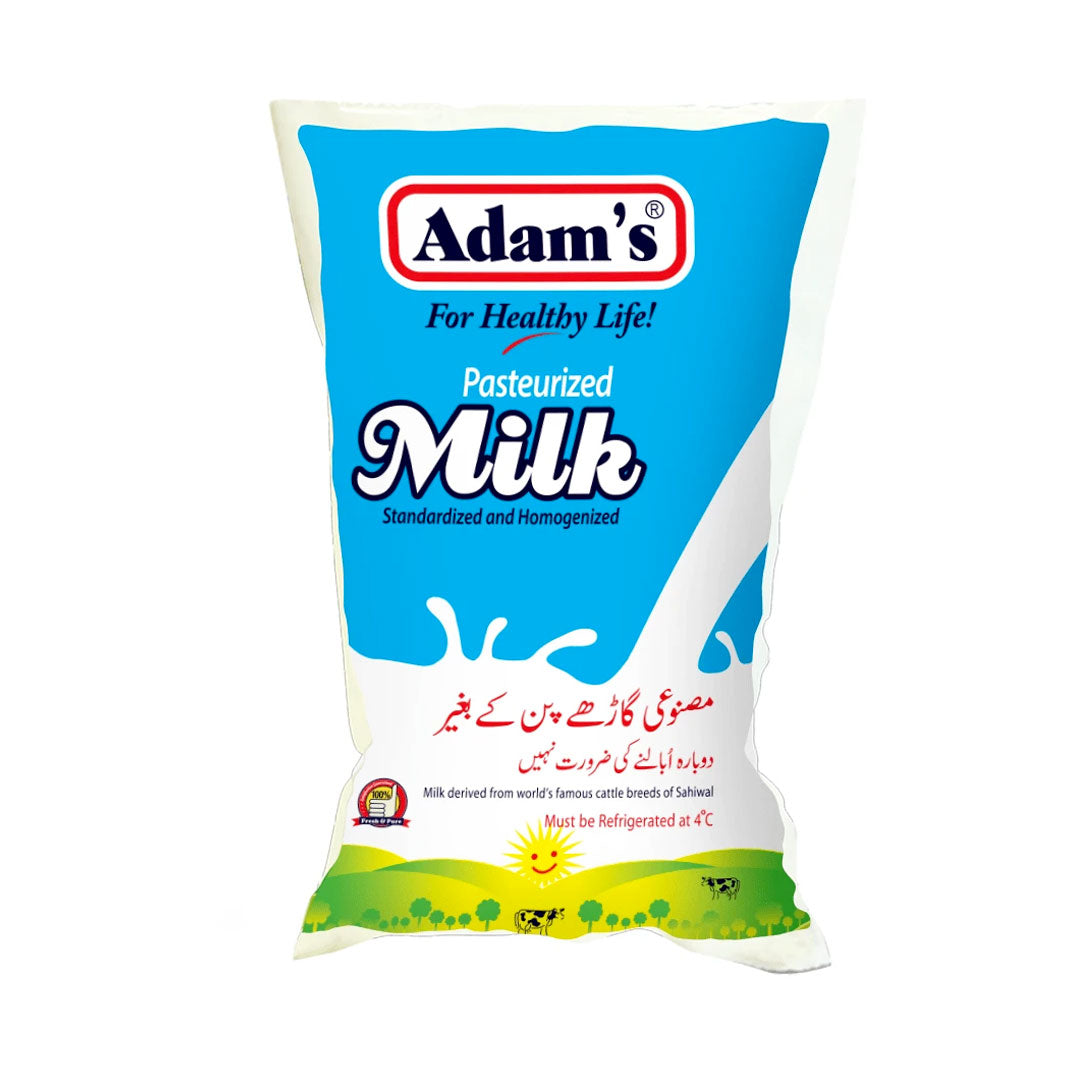 Adams Milk Pasteurized 1 Ltr Pouch
