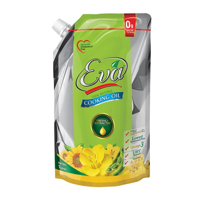 Eva Cooking Oil 1 Ltr Stand Up Pouch