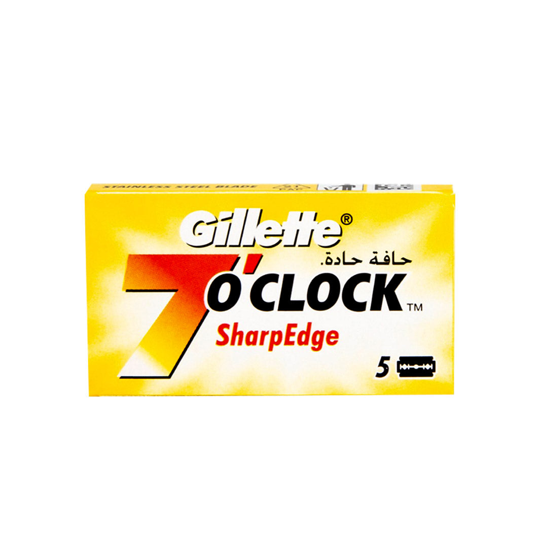 Gillette 7 O' Clock Double Edged Razor Blades (Yellow - SharpEdge)
