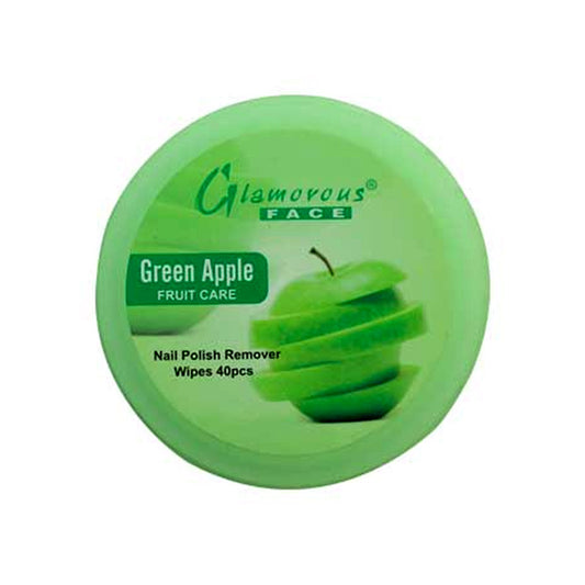 Glamorous Face Nail Remover Wipes Green Apple