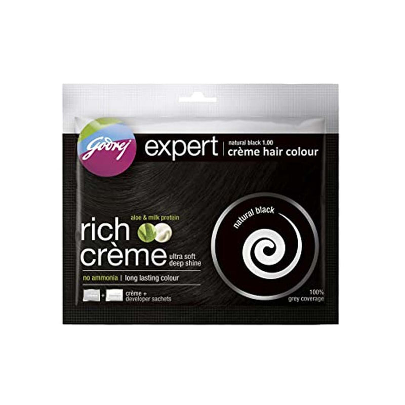 Godrej Rich Creme Hair Color Natural Black 1