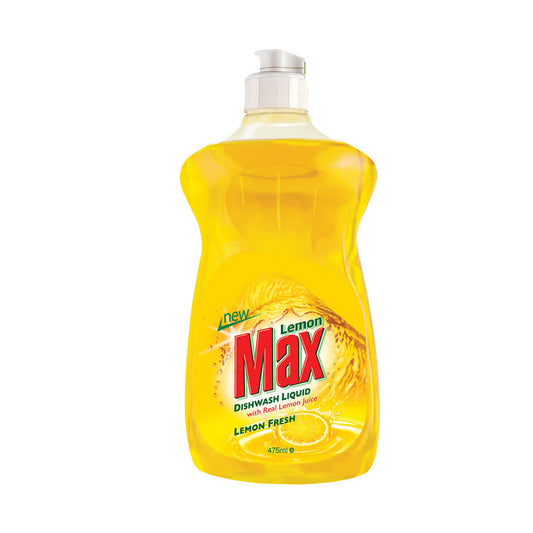 Lemon Max Dishwash Liquid Lemon Fresh 475 ml Yellow