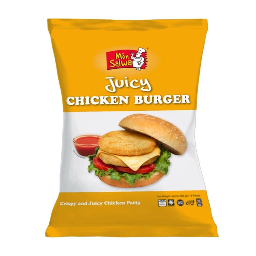 Mon Salwa Juicy Chicken Burger 9 Pcs 500 gm