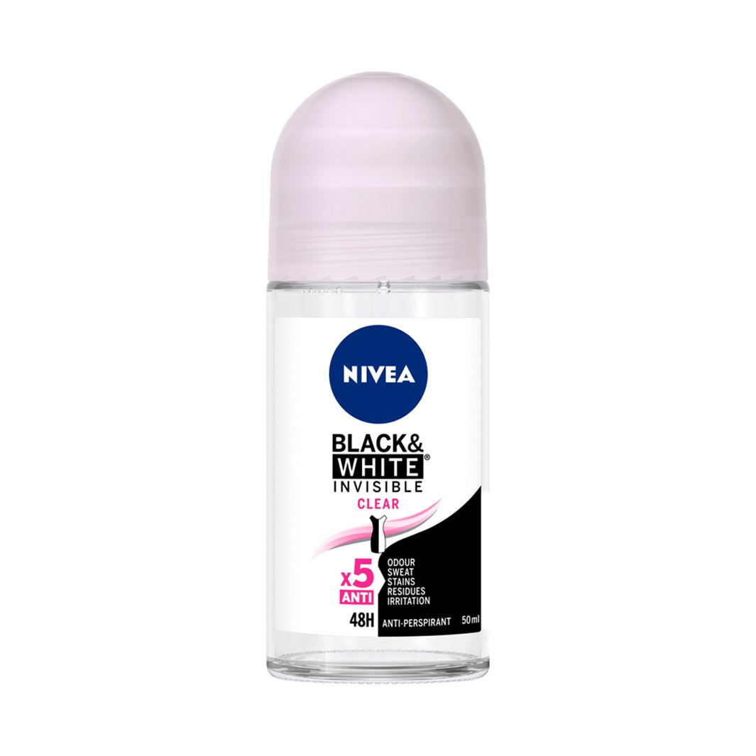 Nivea Black & White Invisible Clear Anti-Perspirant Roll On 50 ml