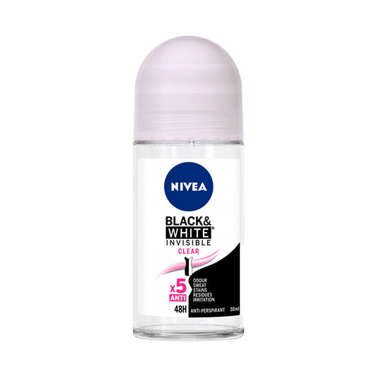 Nivea Black & White Invisible Clear Anti-Perspirant Roll On 50 ml